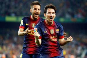 Lionel Messi and Jordi Alba